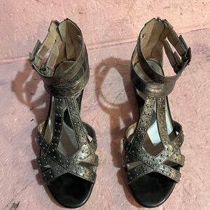 Joan & David Metallic Studded sandals. Size 7.5